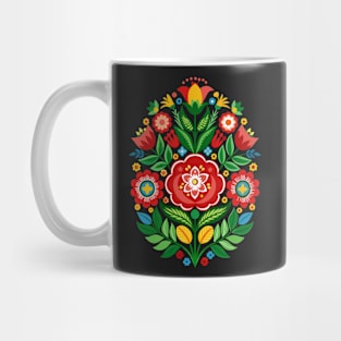 Floral Folk Art Romanian Mug